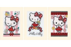 Vervaco - Greeting Cards - Hello Kitty Cuteness - Set of 3 (Cross Stitch Kit)