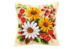 Vervaco - Mixed Flowers Cushion (Cross Stitch Kit)