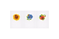 Vervaco - Greeting Cards - Summer Flowers - Set of 3 (Cross Stitch Kit)