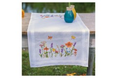 Vervaco - Table Runner - Lavender and Field Flowers (Cross Stitch Kit)