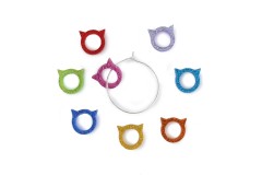 Yarnistry - Stitch Markers - Cats - Bright - Set of 8