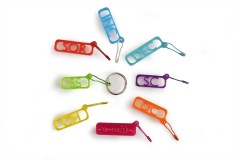 Yarnistry - Pattern Reminder Crochet Stitch Markers - US Terms - Bright - Set of 8