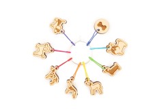 Yarnistry - Stitch Markers - Dog Breeds - Wooden - Set of 8