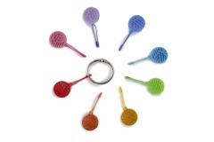 Yarnistry - Stitch Markers - Ball of Yarn Design - Glitter - Set of 8