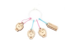 Yarnistry - Stitch Markers - Wool Warehouse Sheep - Wooden - Set of 4