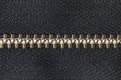 YKK Closed End Jeans Zip, Brass Metal Teeth, 10cm, Black (580)