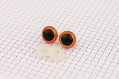 Safety Eyes, Orange, 15mm (pack of 2)