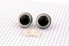 Safety Eyes, Silver, 24mm (pack of 2)