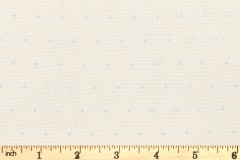 Zweigart 28 Count Linen (Cashel) - White with Blue Dots (1129) - 48x68cm / 19x27"