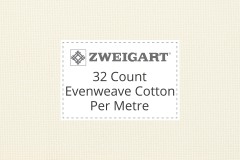 Zweigart Evenweave Cotton - 32 Count (Murano) - Per Metre