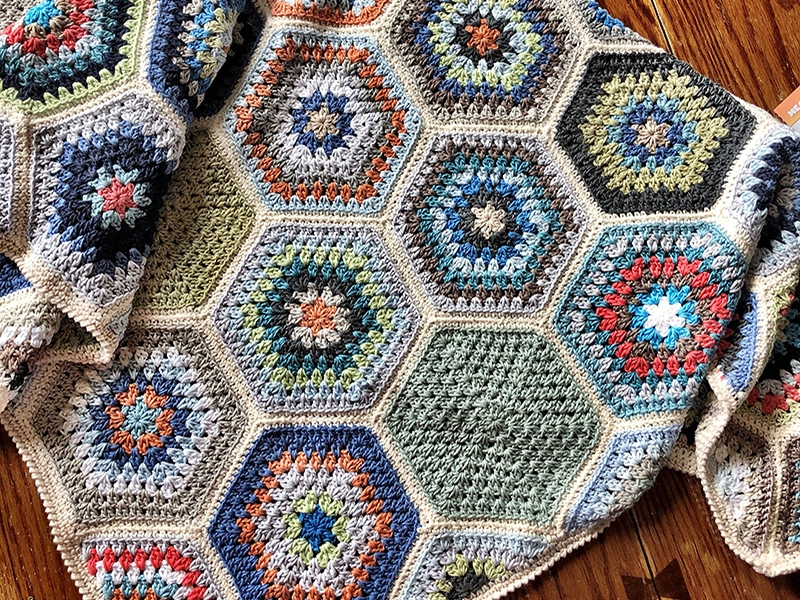 Painted Hexagons Blanket