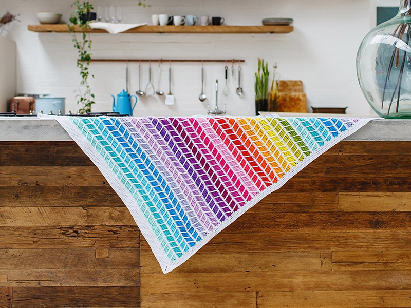 Chevron Rainbow Blanket