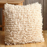 Free Pattern! Loop Stitch Crocheted Cushion by Lion Brand