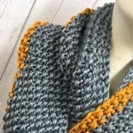 Free Pattern! Moss Stitch Cowl knitted in Cygnet Seriously Chunky Metallics
